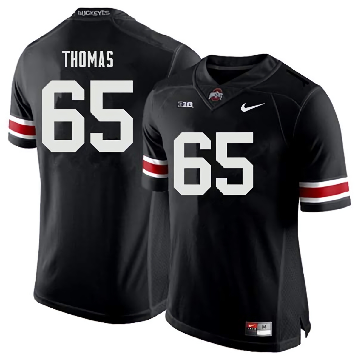Phillip Thomas Ohio State Buckeyes Men's NCAA #65 Nike Black College Stitched Football Jersey EWO0656YK